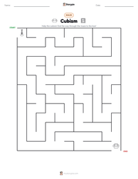 Cubism printable worksheet preview