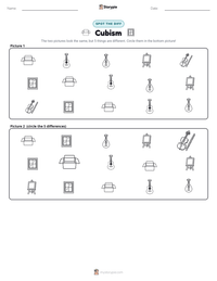 Cubism printable worksheet preview