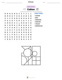 Cubism printable worksheet preview