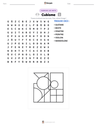 Aperçu de la feuille de travail imprimable Cubisme