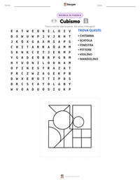 Anteprima della scheda stampabile di Cubismo