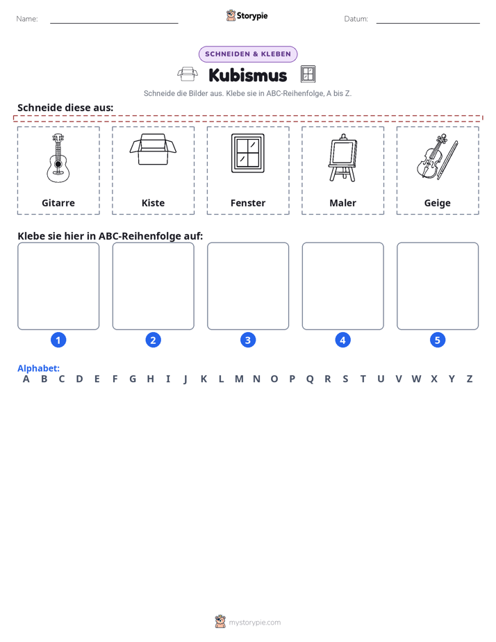 Schneiden & Einfügen Alphabet
