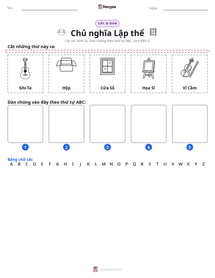 Cắt & Dán Chữ Cái