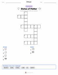 States of Matter printable worksheet preview