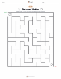 States of Matter printable worksheet preview