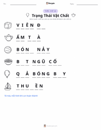 Xem trước tài liệu in sẵn Các trạng thái của vật chất (rắn, lỏng, khí)