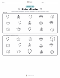 States of Matter printable worksheet preview