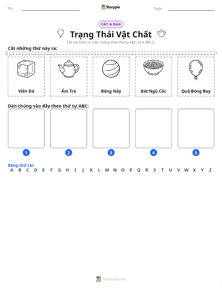 Cắt & Dán Chữ Cái