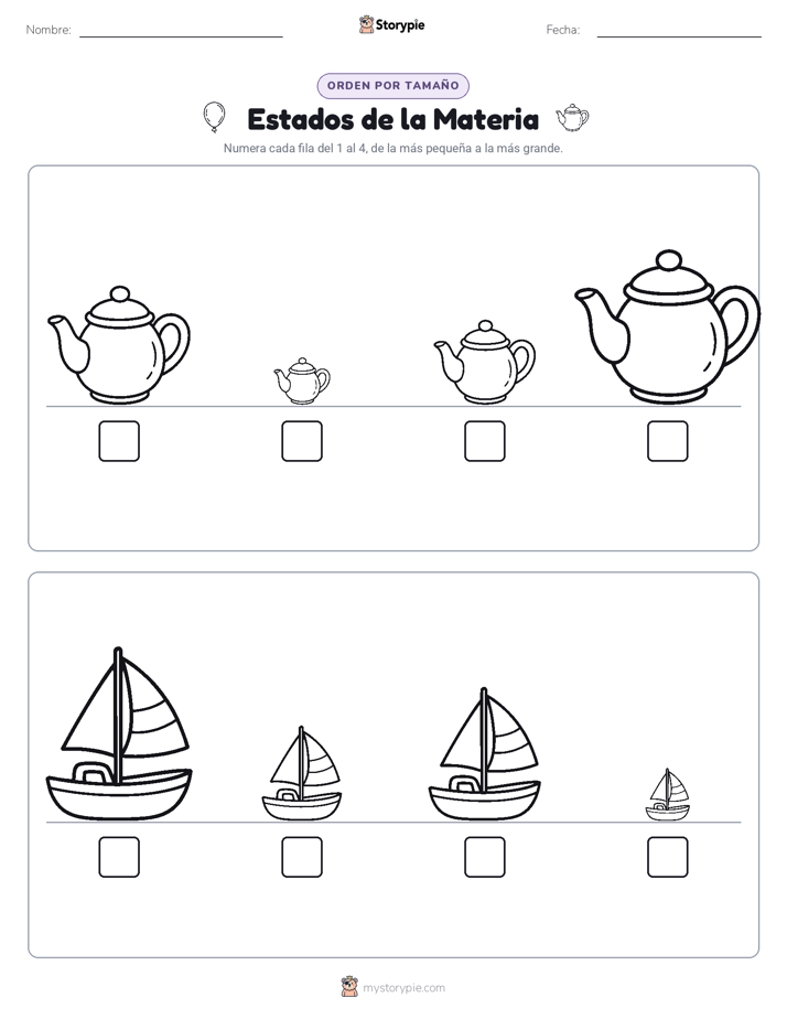 Orden de Tamaños