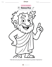 Prabaca lembar kerja cetak Democritus