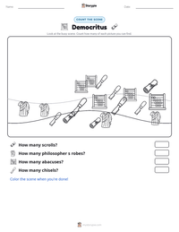 Democritus printable worksheet preview