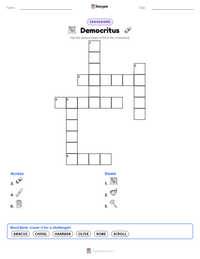 Democritus printable worksheet preview