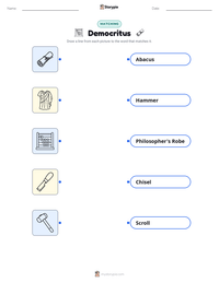 Democritus printable worksheet preview