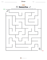 Democritus printable worksheet preview