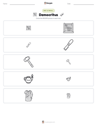Democritus printable worksheet preview
