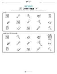 Democritus printable worksheet preview