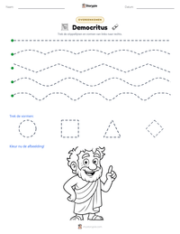 Democritus afdrukbare werkblad voorbeeld