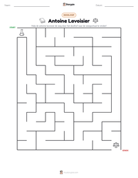 Antoine Lavoisier afdrukbare werkblad voorbeeld