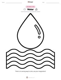 Water coloring page for kids