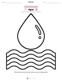 Página para colorear de Agua para niños