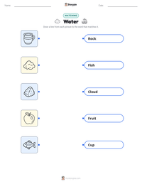 Water printable worksheet for kids