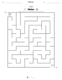 Water printable worksheet preview