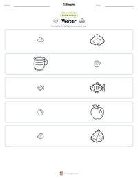 Water printable worksheet preview