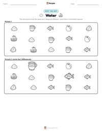Water printable worksheet preview