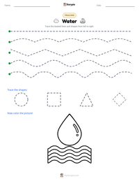 Water printable worksheet preview