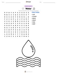 Water printable worksheet preview