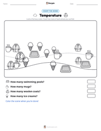 Temperature printable worksheet preview