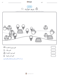 درجہ حرارت پرنٹ کرنے کے قابل ورکشیٹ کا پیش نظارہ