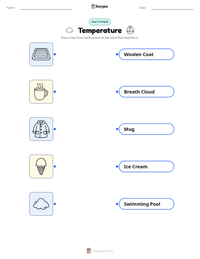 Temperature printable worksheet preview