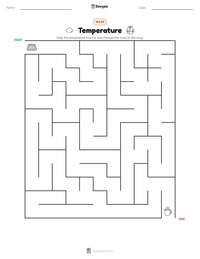 Temperature printable worksheet preview