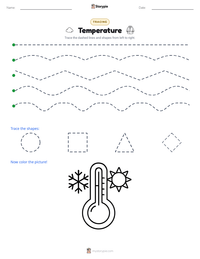 Temperature printable worksheet preview