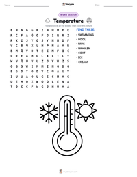 Temperature printable worksheet preview