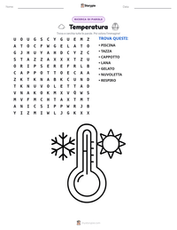 Anteprima della scheda stampabile di Temperatura