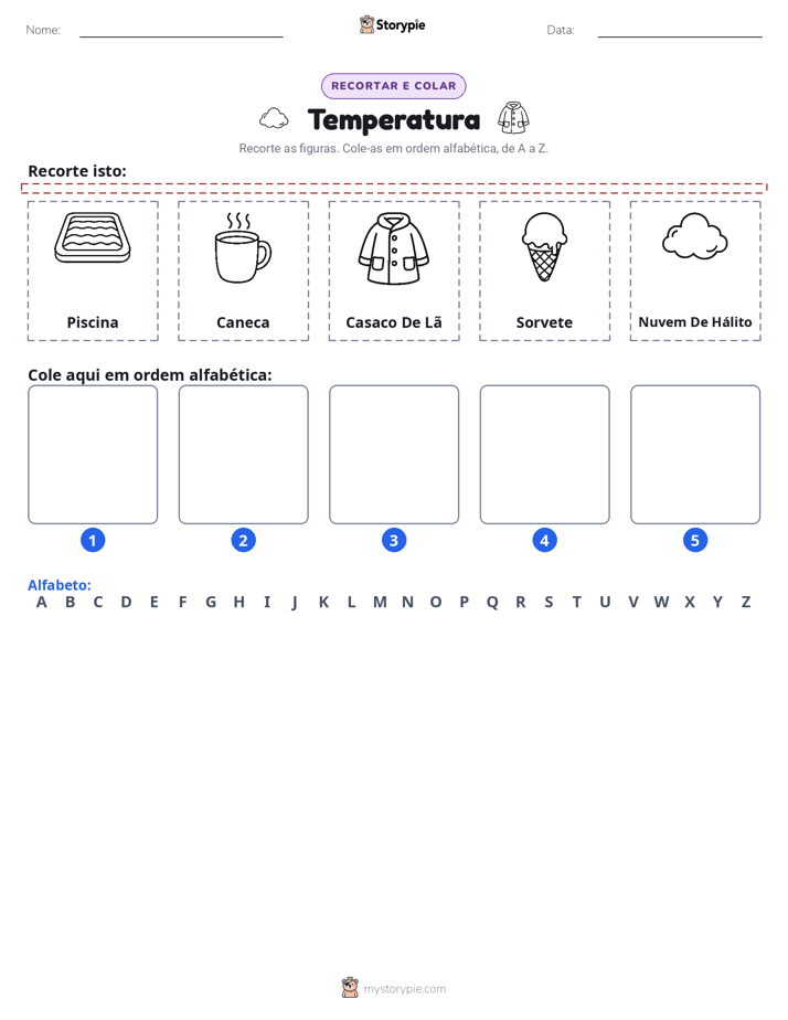 Recortar & Colar Alfabeto