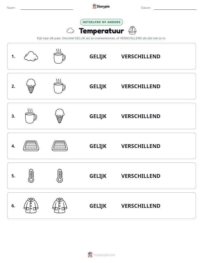 Zelfde of Verschillend