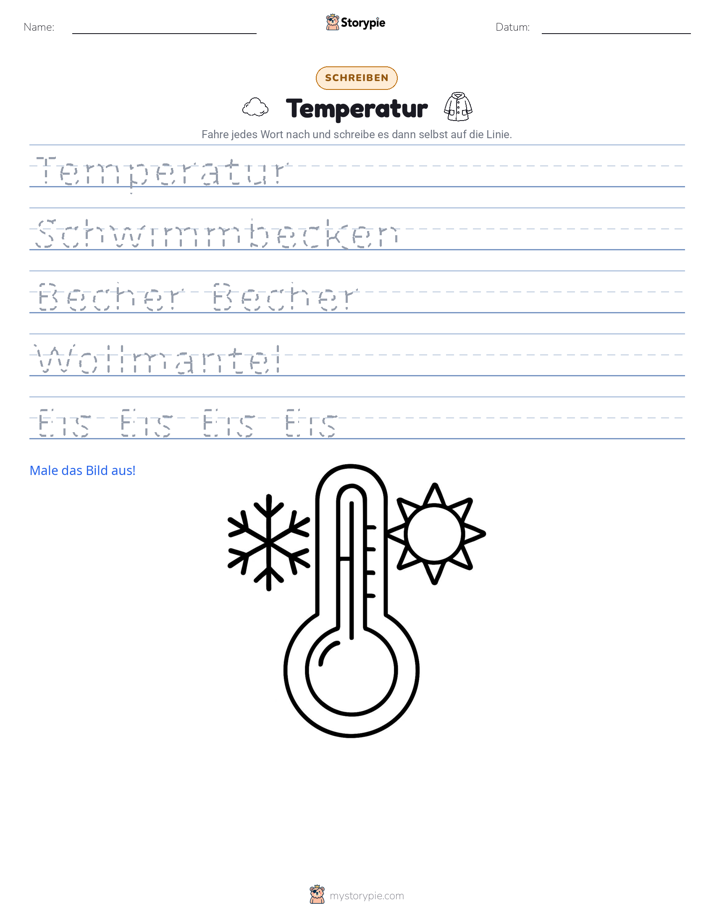 Schreibübung