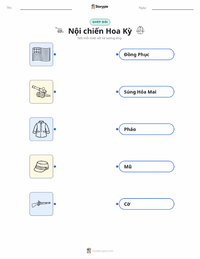 Tài liệu in sẵn Nội chiến Hoa Kỳ cho trẻ em