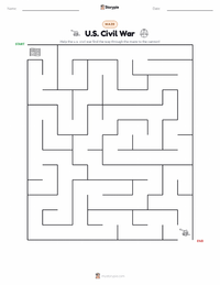 U.S. Civil War printable worksheet preview