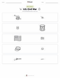 U.S. Civil War printable worksheet preview