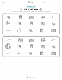 U.S. Civil War printable worksheet preview