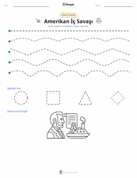 Amerikan İç Savaşı yazdırılabilir çalışma sayfası önizlemesi