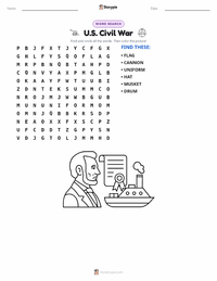 U.S. Civil War printable worksheet preview