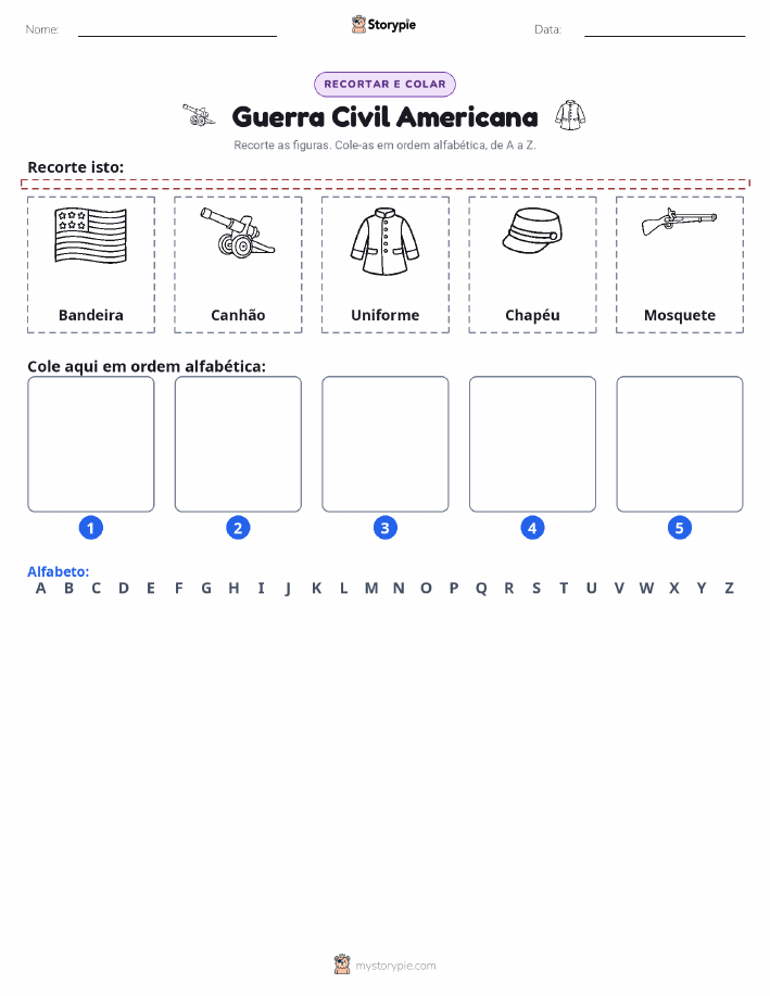 Recortar & Colar Alfabeto