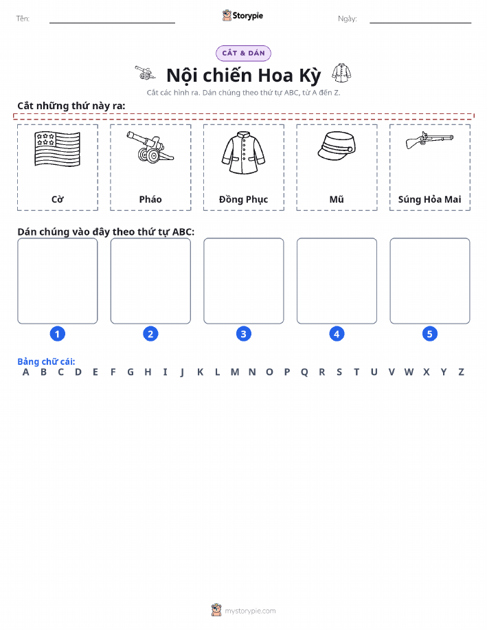 Cắt & Dán Chữ Cái