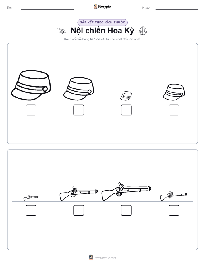 Thứ Tự Kích Thước