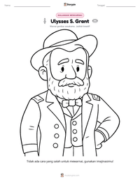 Prabaca lembar kerja cetak Ulysses S. Grant